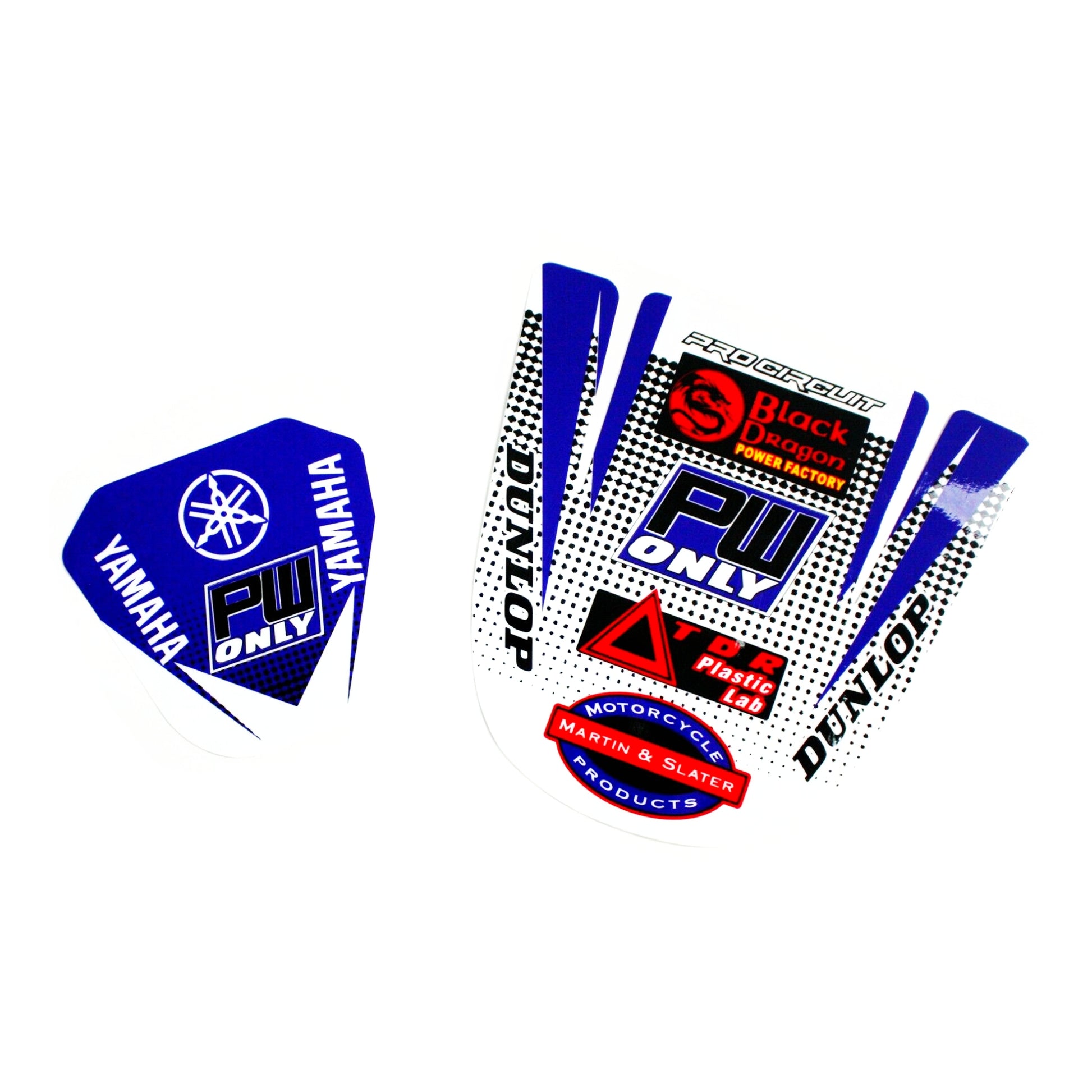 3M BLUE Decals Graphics Sticker Kit YAMAHA PEEWEE 80 PW80 PY80 Fairing Dirt Bike