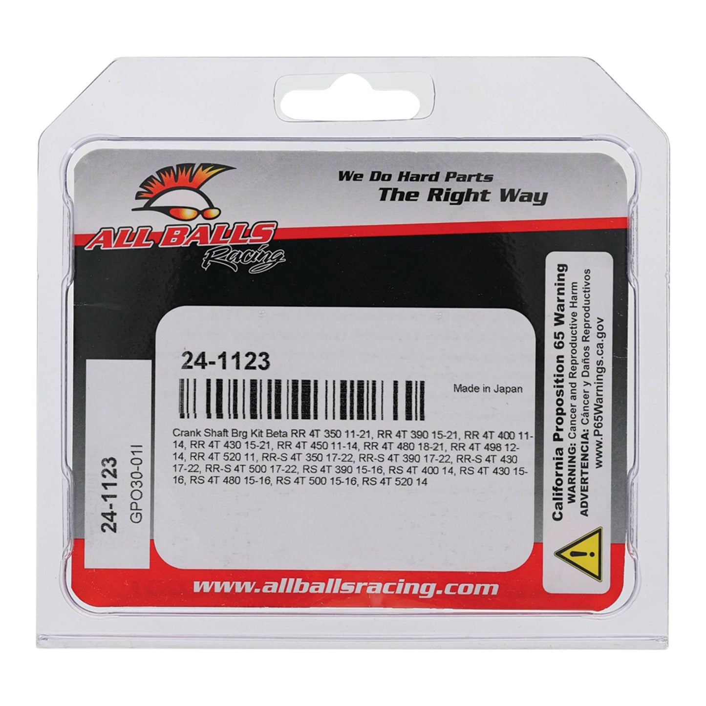 All Balls Racing Crankshaft Bearing Kit (24-1123)