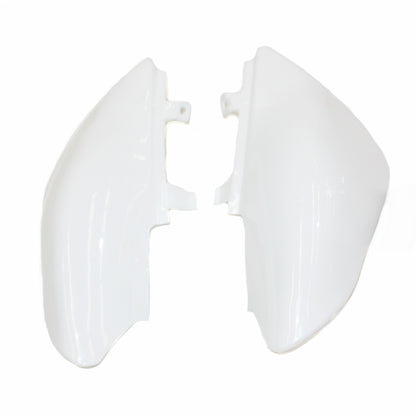 White Plastics Twin Exhaust Muffler Guard Fender CRF50 Style PIT PRO Dirt Bike