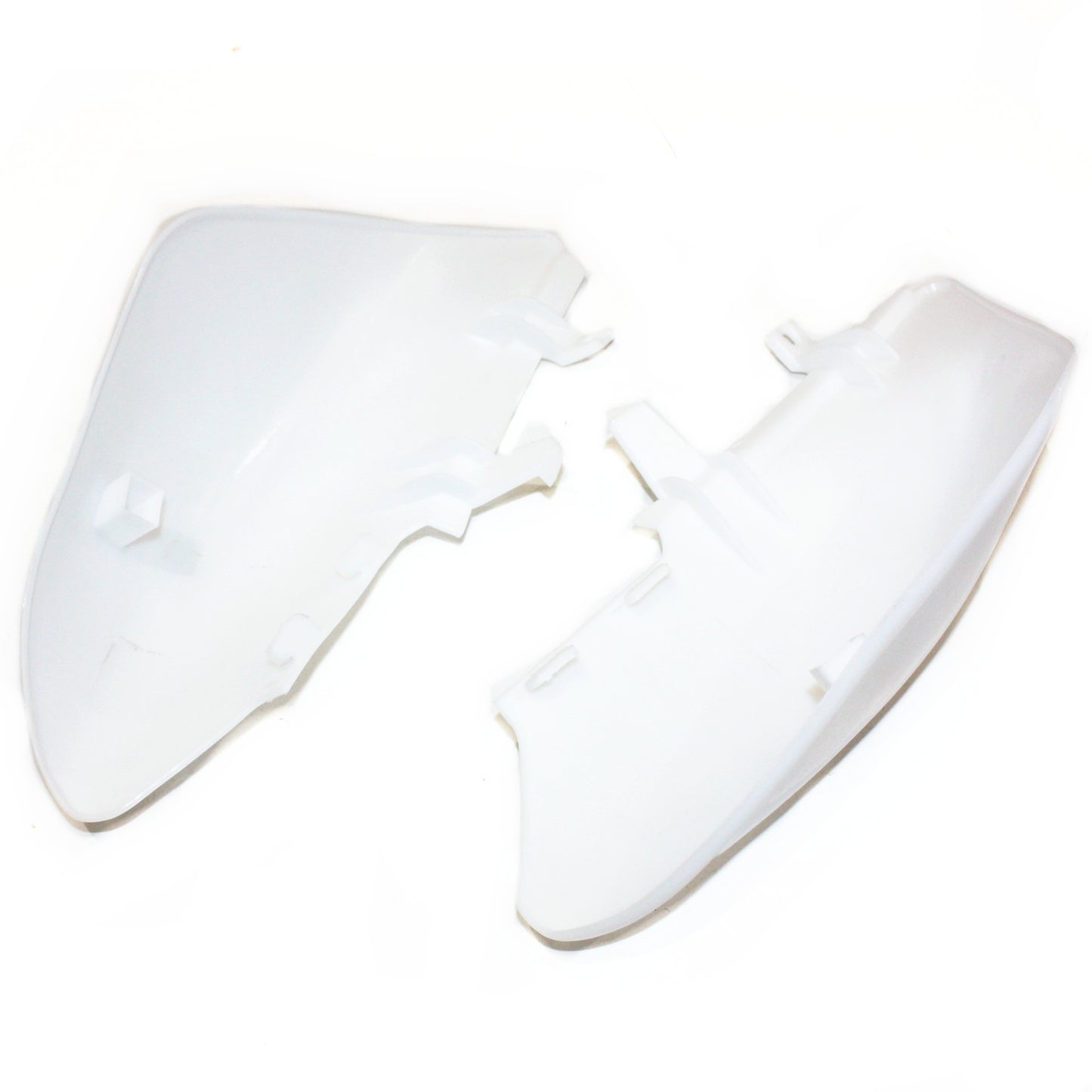 White Plastics Twin Exhaust Muffler Guard Fender CRF50 Style PIT PRO Dirt Bike