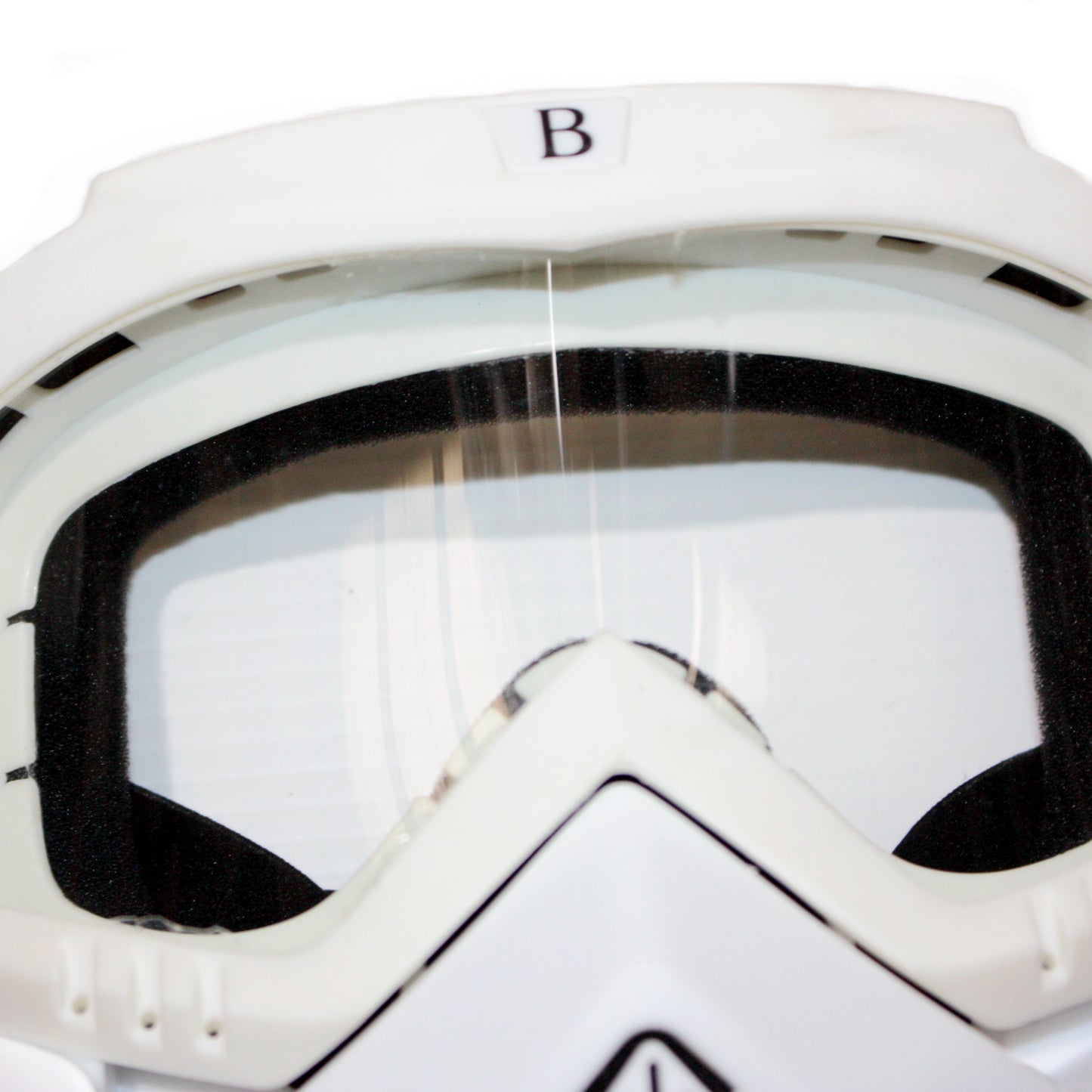 White Full Face Paintball Airsoft Mask Motorcycle Clear Goggle Tactical Detachable