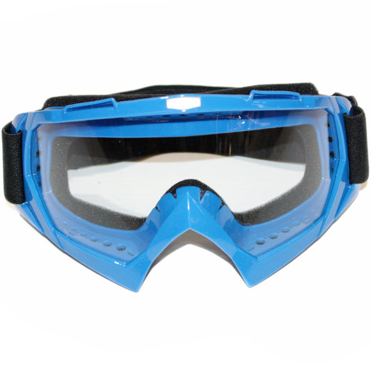 Clear BLUE Motocross Motorbike MX goggles anti-fog UV protection dirt pit bike