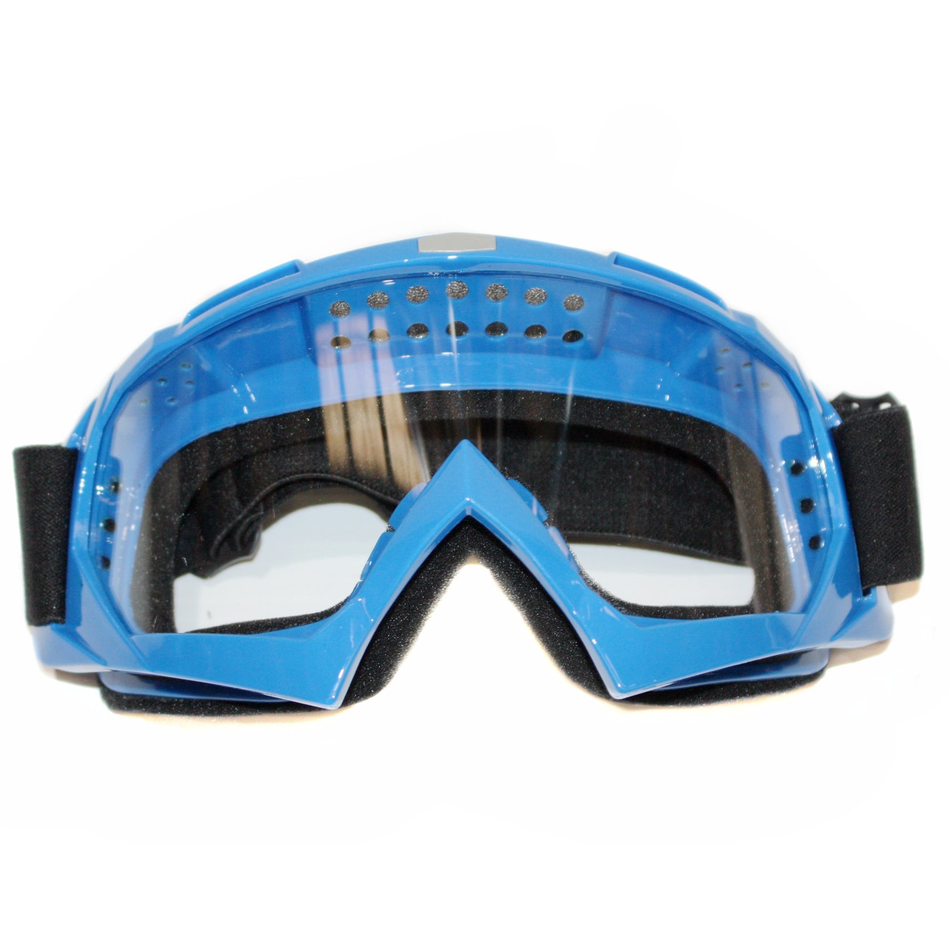 Clear BLUE Motocross Motorbike MX goggles anti-fog UV protection dirt pit bike