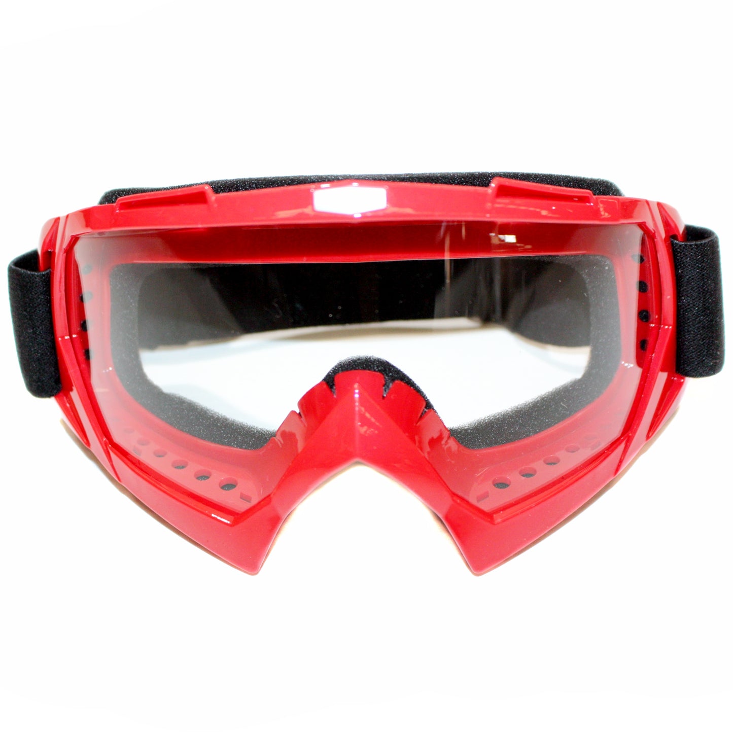 Clear RED Motocross Motorbike MX goggles anti-fog UV protection dirt pit bike