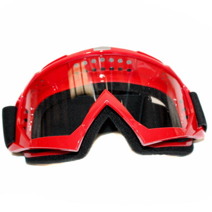 Clear RED Motocross Motorbike MX goggles anti-fog UV protection dirt pit bike