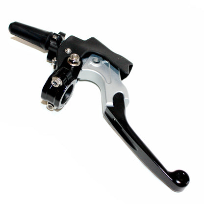 BLACK CNC Fold Unbreakable Clutch Lever Perch Assembly PIT PRO MX Dirt Bike