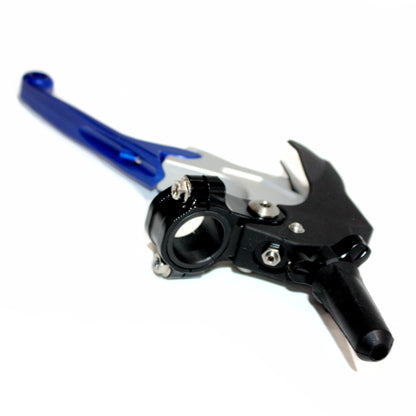 BLUE CNC Fold Unbreakable Clutch Lever Perch Assembly PIT PRO MX Dirt Bike