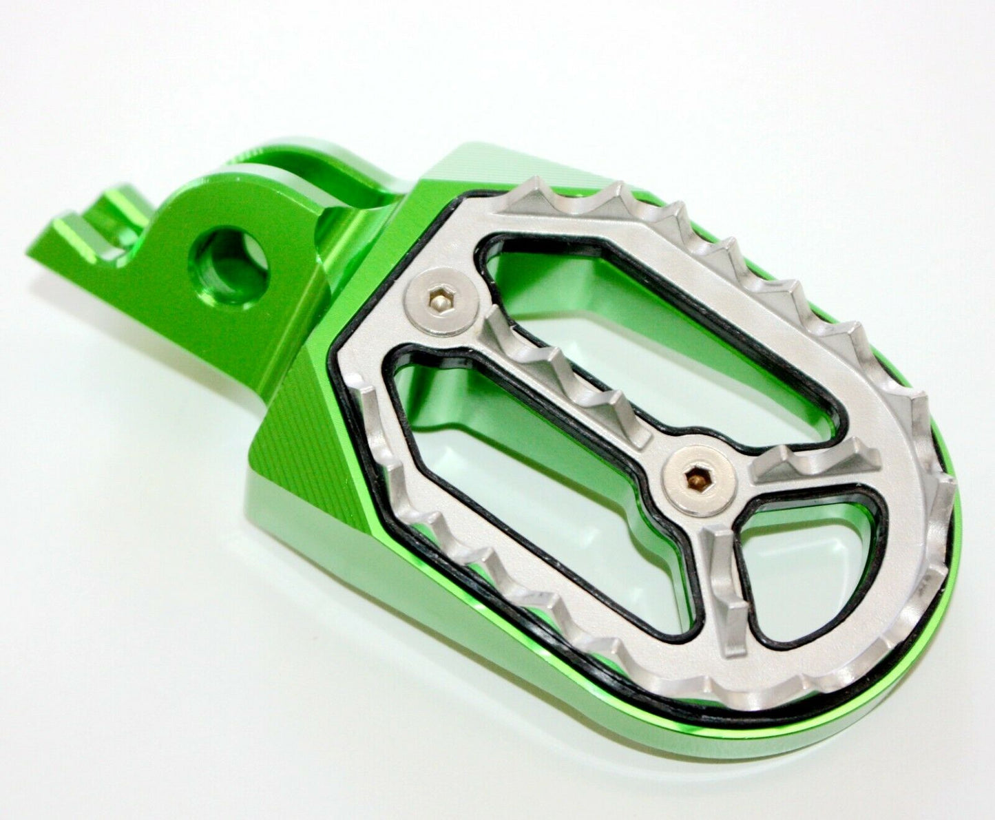 CNC GREEN Stainless Footpeg Foot Pegs Rest Pedal FX208 CRF250 MX MOTORCYCLE BIKE