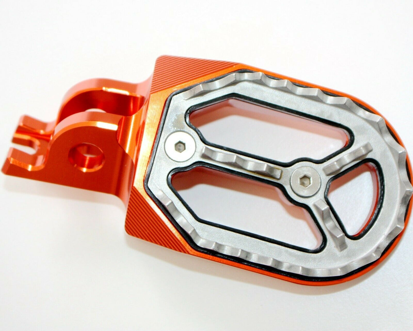 CNC ORANGE Stainless Footpeg Foot Peg Rest Pedal FX208 CRF250 MX MOTORCYCLE BIKE