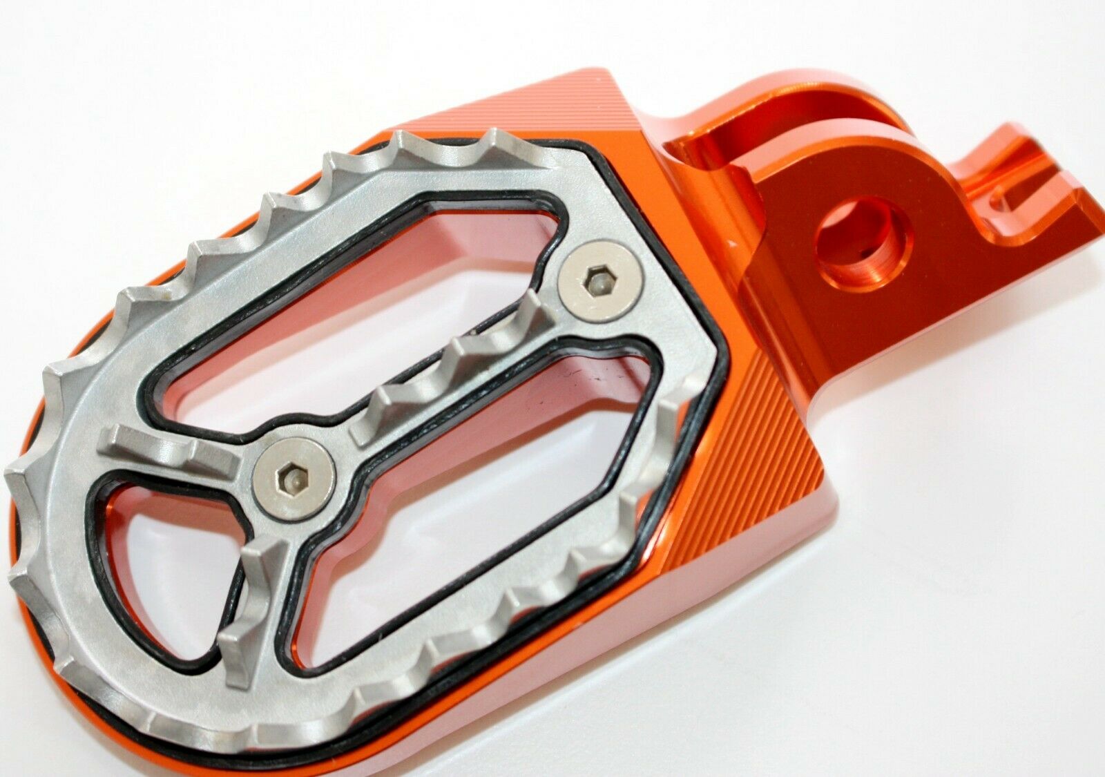 CNC ORANGE Stainless Footpeg Foot Peg Rest Pedal FX208 CRF250 MX MOTORCYCLE BIKE