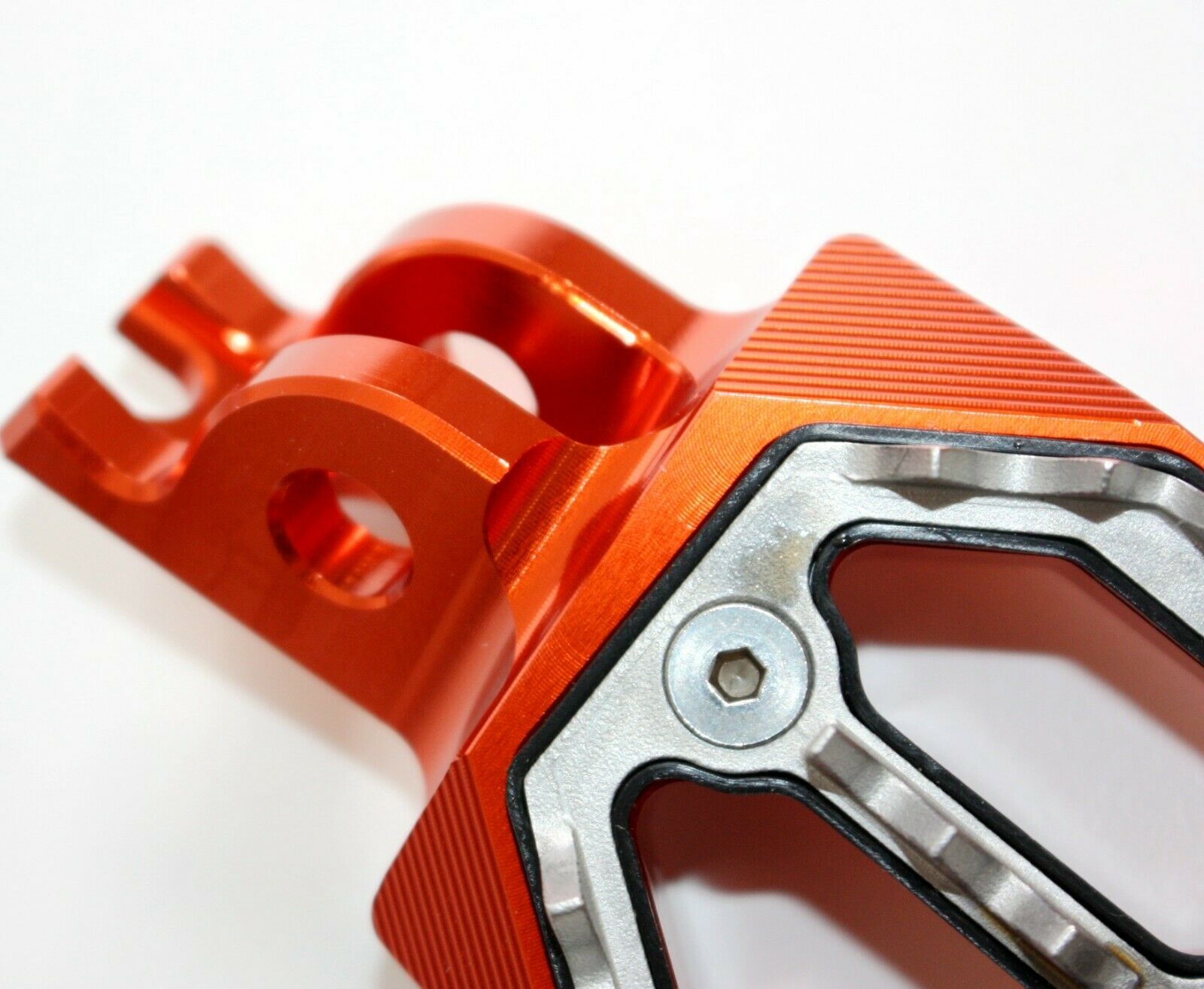 CNC ORANGE Stainless Footpeg Foot Peg Rest Pedal FX208 CRF250 MX MOTORCYCLE BIKE