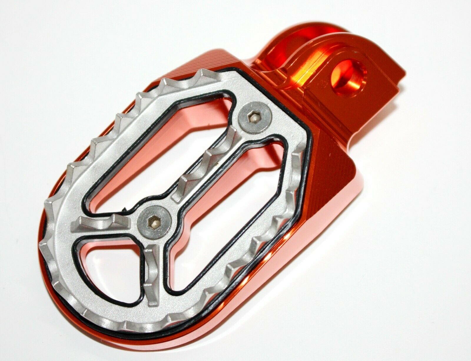 CNC ORANGE Stainless Footpeg Foot Pegs Rest Pedal FX205 65SX MX MOTORCYCLE BIKE