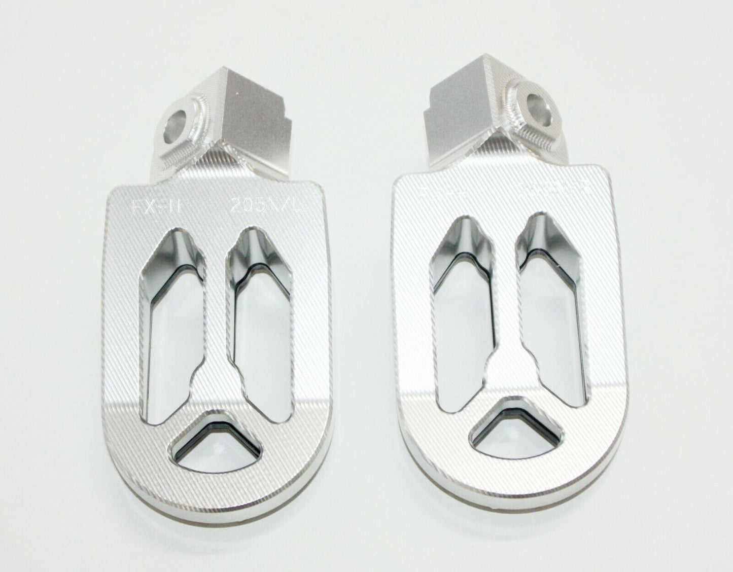 CNC SILVER Stainless Footpeg Foot Pegs Rest Pedal FX205 65SX MX MOTORCYCLE BIKE