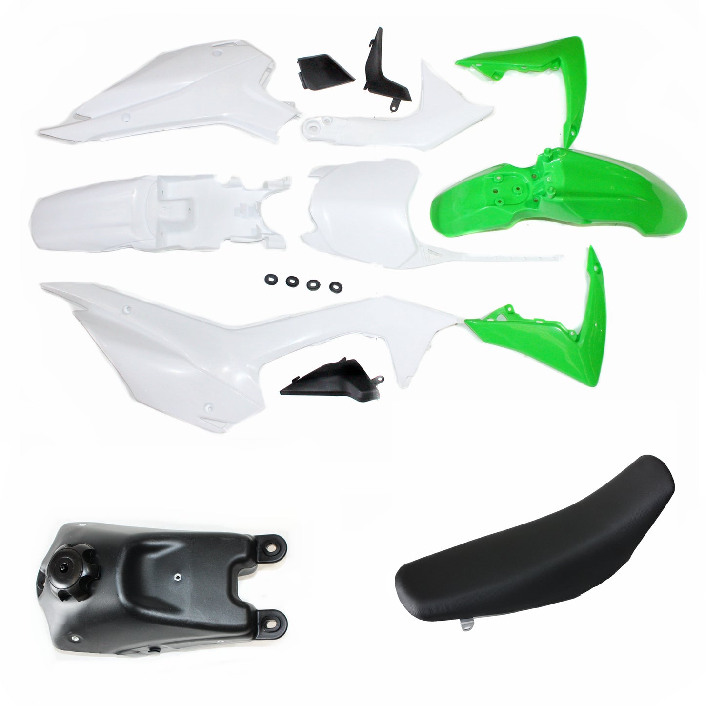 GRN CRF110 Plastics Guard Fairing Fender Kit + Seat + Tank PIT PRO Dirt Bike