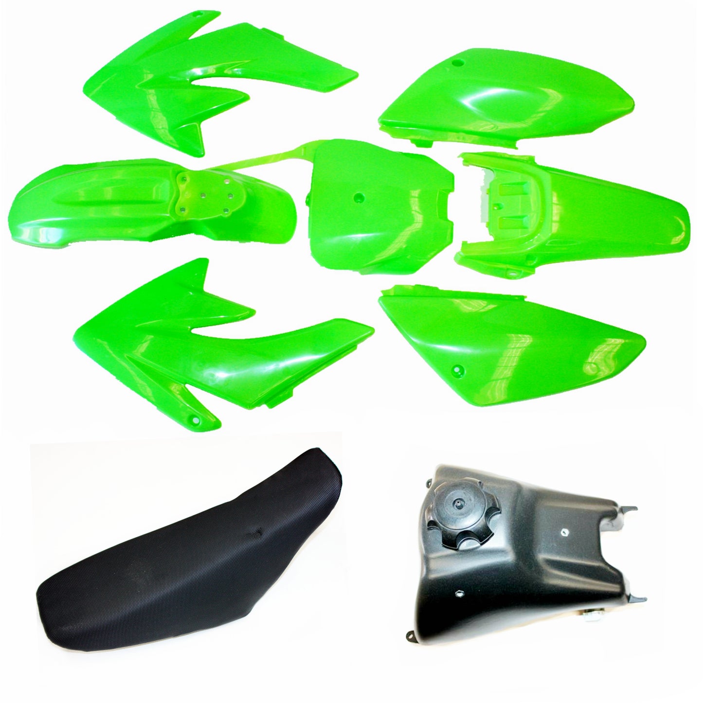 GREEN Fairing Fender Guard + Seat+ Fuel Tank CRF70 150cc PIT PRO Dirt Bike