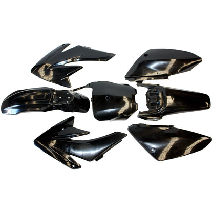 BLACK Plastics Guard Fairing Fender Kit CRF70 150c 160cc PIT PRO Trail Dirt Bike