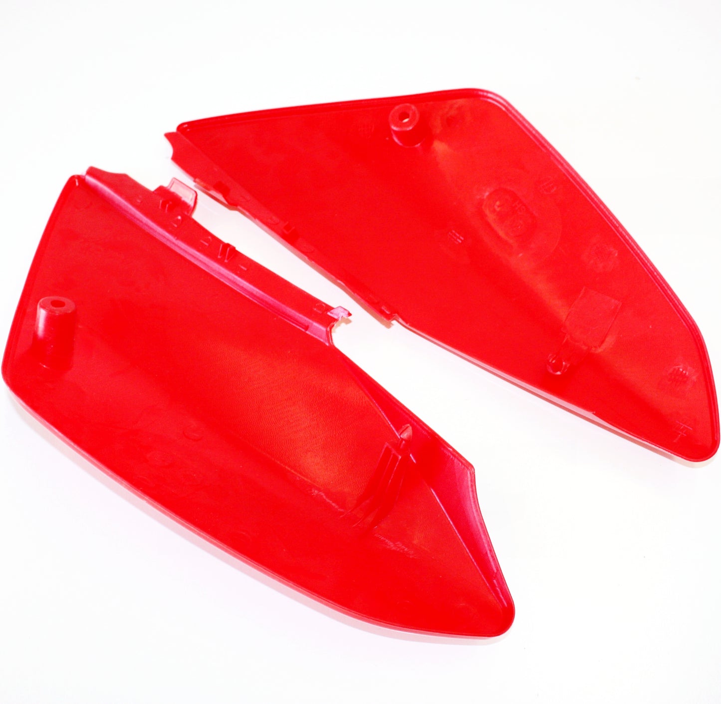 RED Plastic Left Right Number Plate Guard Fender CRF70 Style PIT PRO Dirt Bike