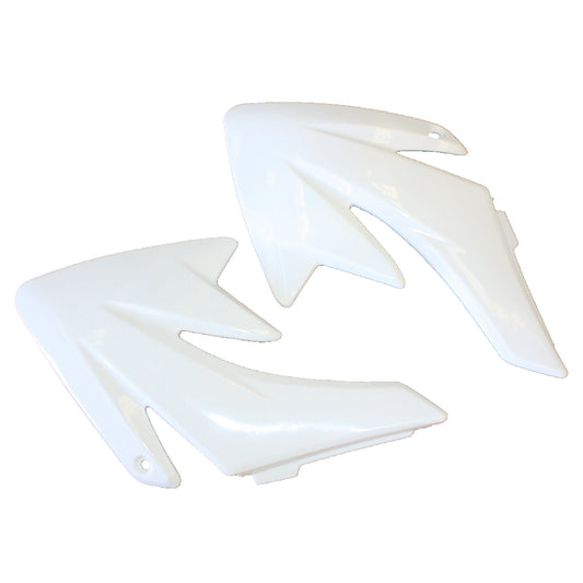 WHITE Plastic Front Tank Left Right Guard Fender CRF70 Style PIT PRO Dirt Bike