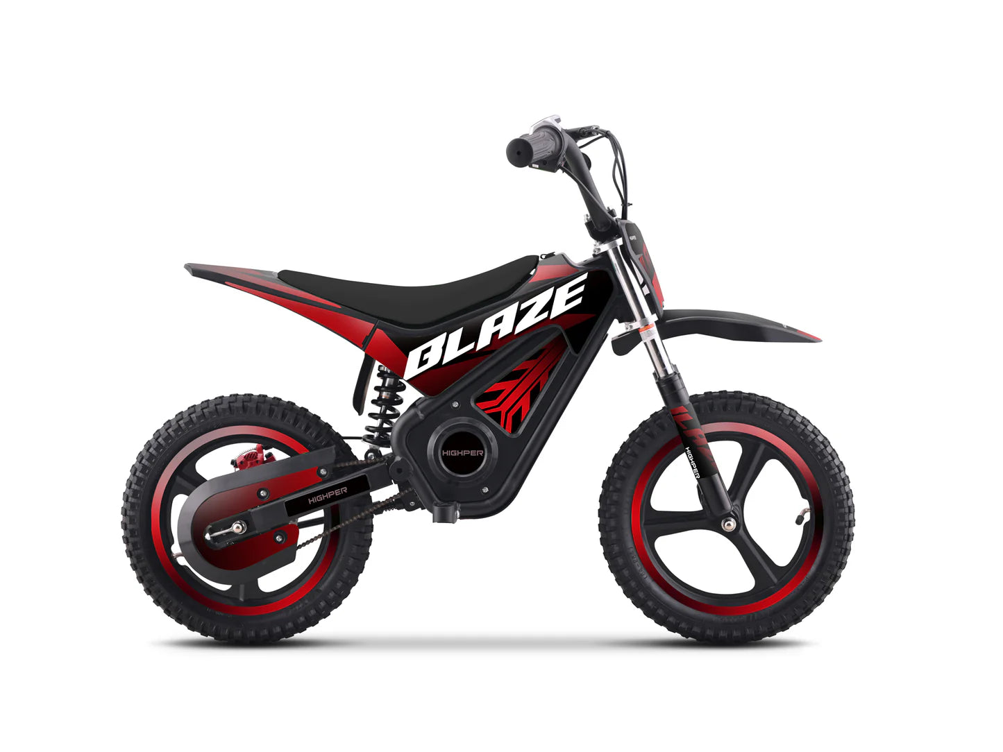 DHZ 420W Electric Kids Mini Off-Road Dirt Bike, 3 Speeds Control