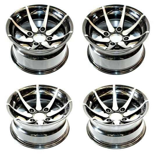 FRONT &amp; REAR 12 INCH ATV UTV Quad Dirt Bike Buggy Gokart Wheel Rim PACKAGE SET 4