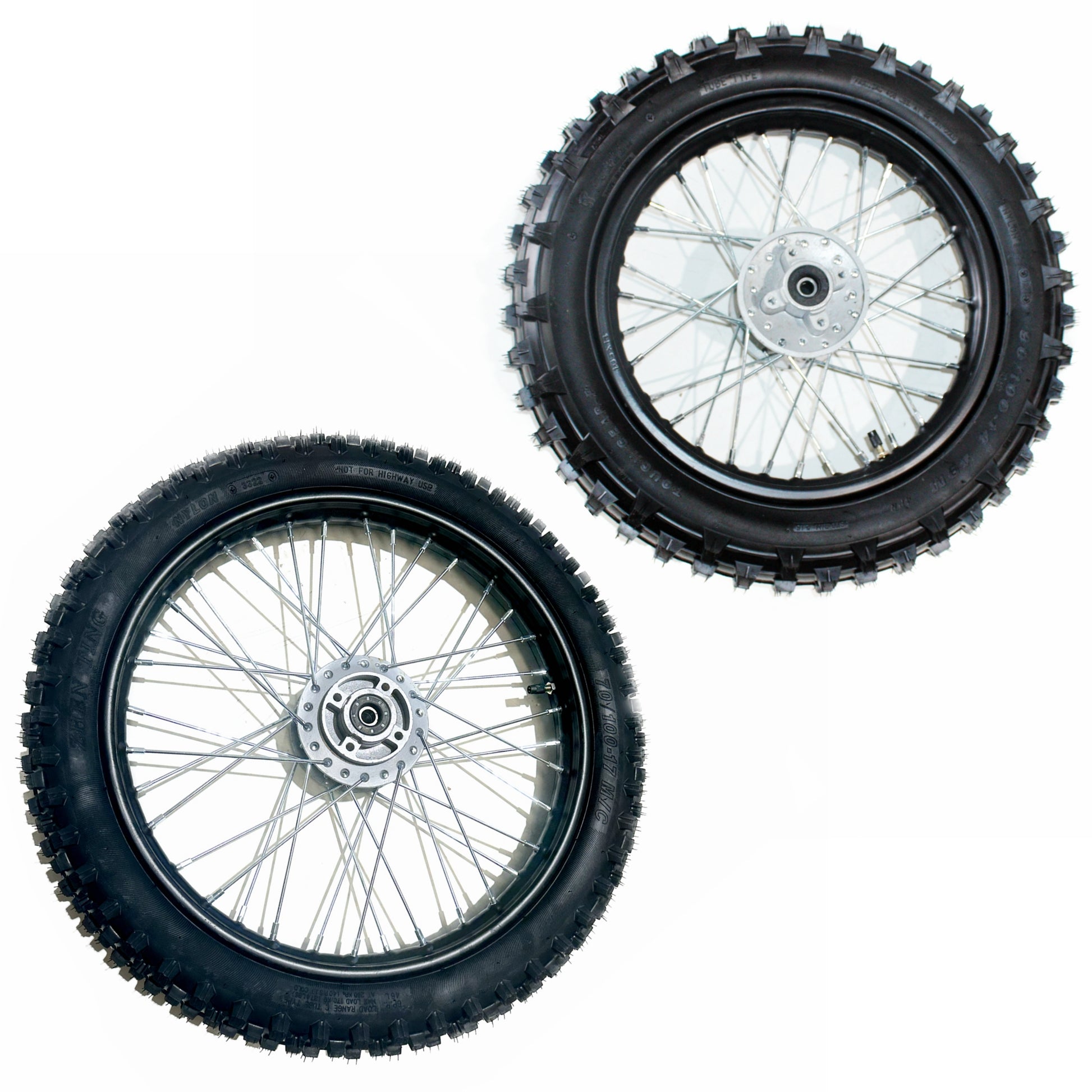 12mm Axle 17 Inch Front 14 inch Rear Wheel Rim Tyre Tire PIT Trail Dirt Bike