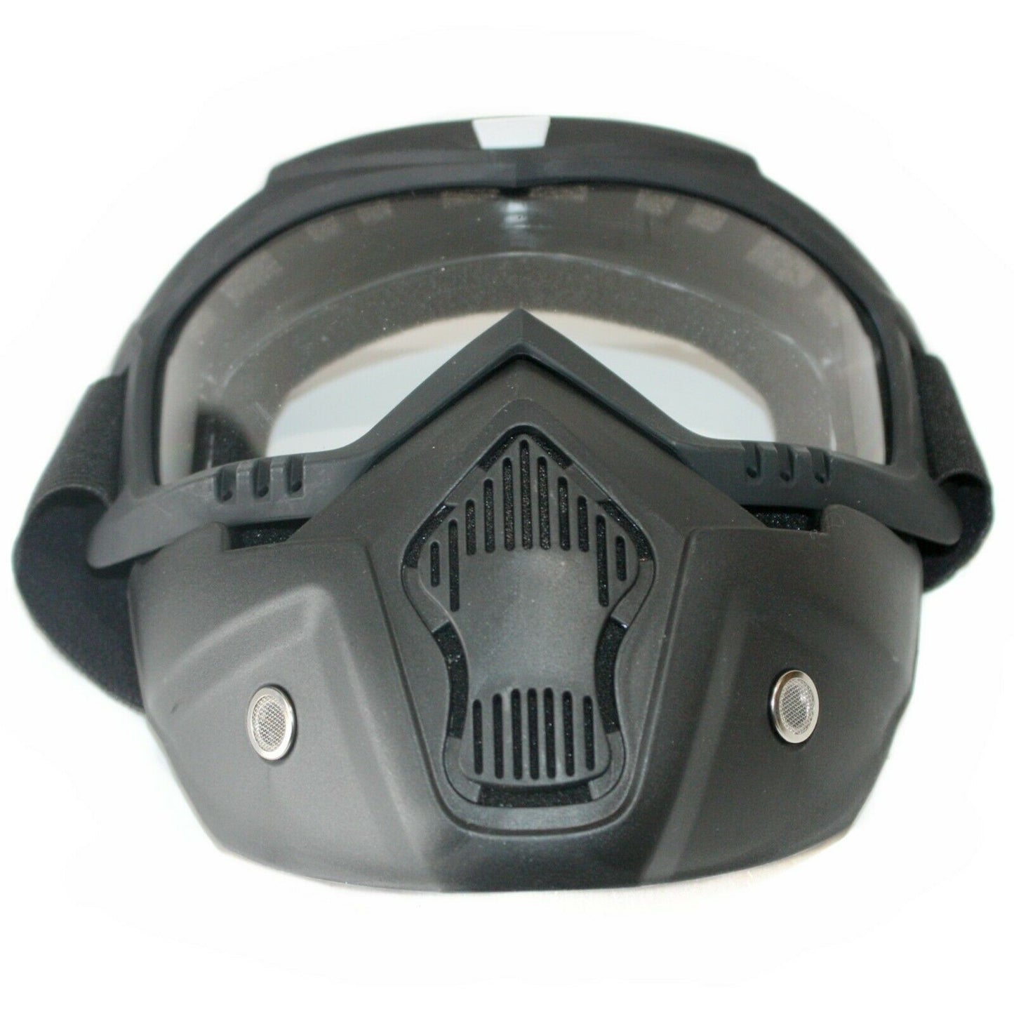 Full Face Paintball Airsoft Mask Motorcycle Clear Goggle Tactical Detachable