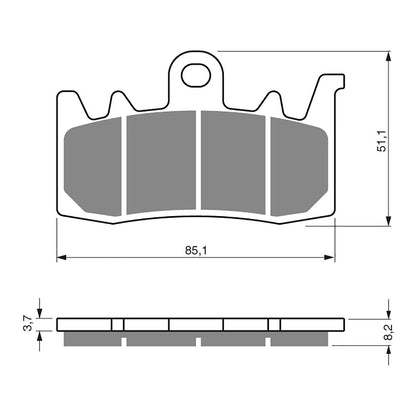 GOLDfren Brake Pads - S33 Sintered Racing