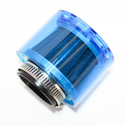 38mm BLUE Water Proof Mesh Air Filter Pod Cleaner PIT Quad Dirt Bike ATV Buggy