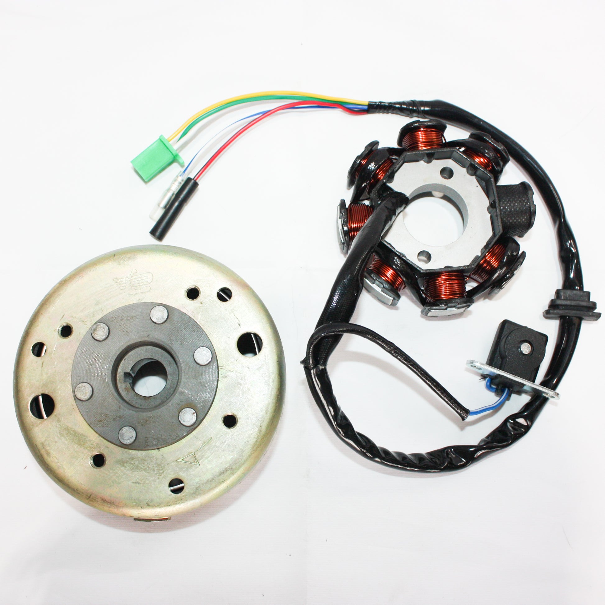 8 Pole Magneto Stator+ Flywheel GY6 125cc 150cc Quad Dirt Scooter Bike ATV Buggy