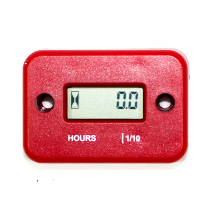 Inductive Waterproof Hour Meter Marine ATV Motorcycle Dirt Bike Gas Engine RED