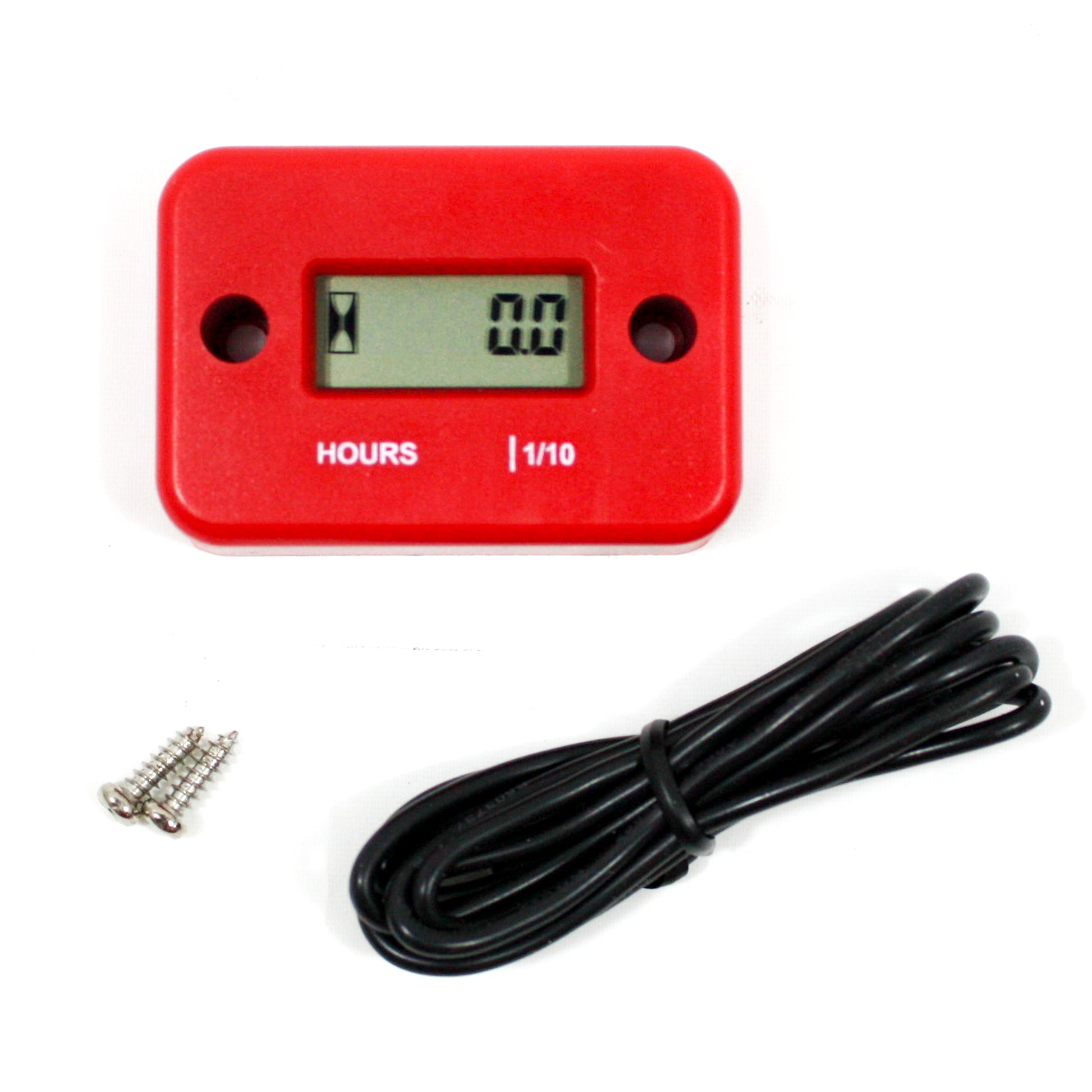 Inductive Waterproof Hour Meter Marine ATV Motorcycle Dirt Bike Gas Engine RED