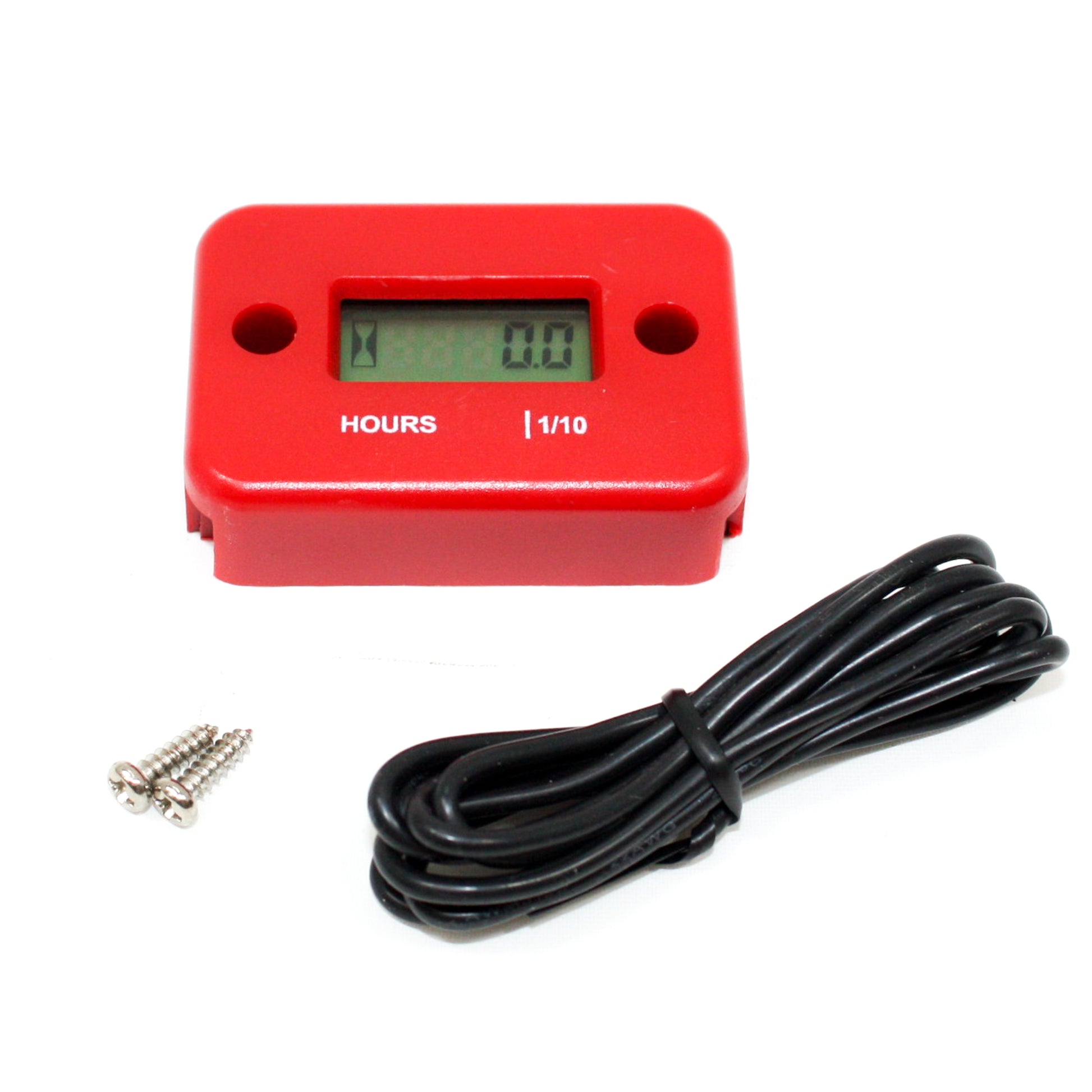 Inductive Waterproof Hour Meter Marine ATV Motorcycle Dirt Bike Gas Engine RED