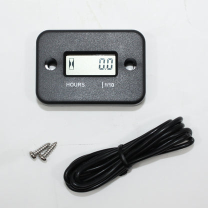 Inductive Waterproof Hour Meter Marine ATV Motorcycle Dirt Bike Sk Engine BLACK