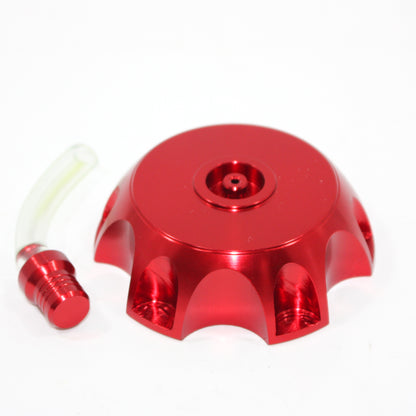 RED Alloy Gas Fuel Petrol Tank Cap + Breather 110cc 125cc PIT Trail Dirt Bike