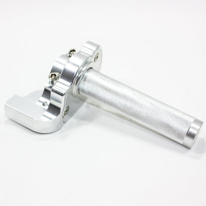 SILVER CNC Quarter Turn Quick Twist Throttle Housing Grip PIT PRO Dirt Bike