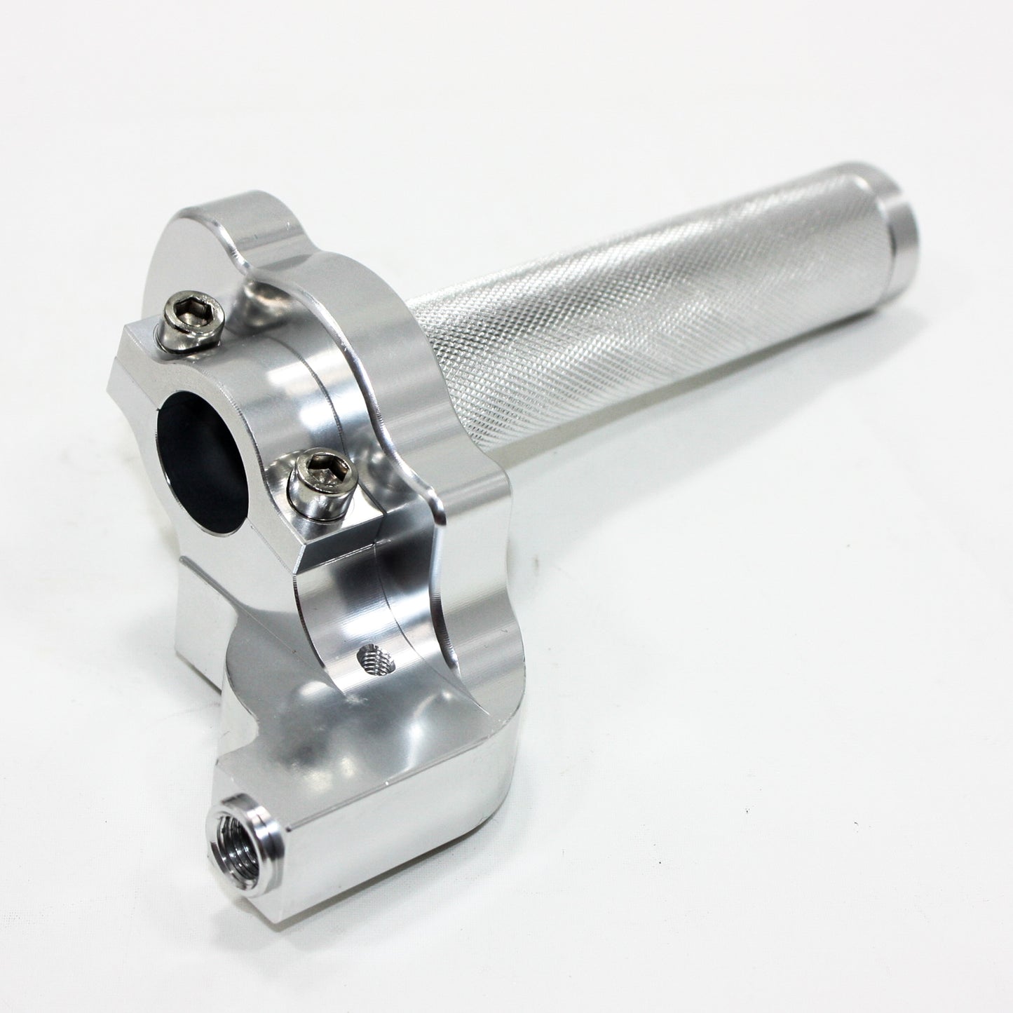 SILVER CNC Quarter Turn Quick Twist Throttle Housing Grip PIT PRO Dirt Bike