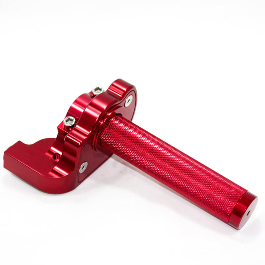 RED CNC Quarter Turn Quick Twist Throttle Housing Grip PIT PRO Trail Dirt Bike