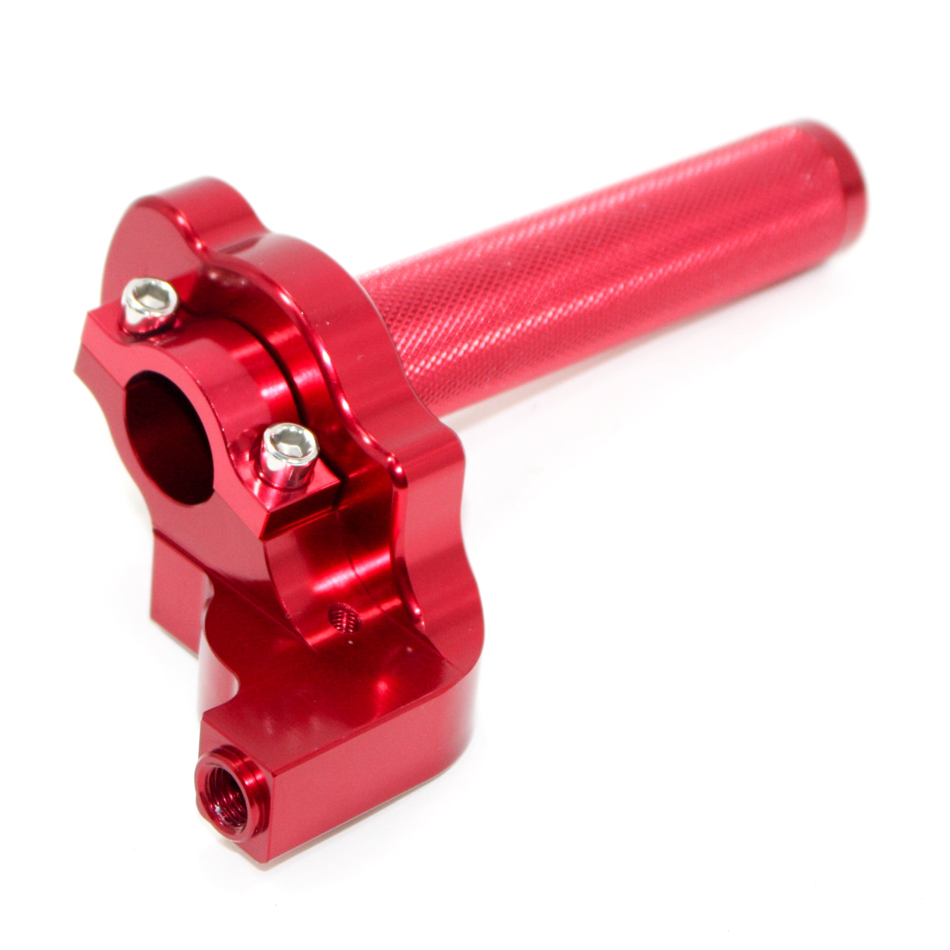 RED CNC Quarter Turn Quick Twist Throttle Housing Grip PIT PRO Trail Dirt Bike