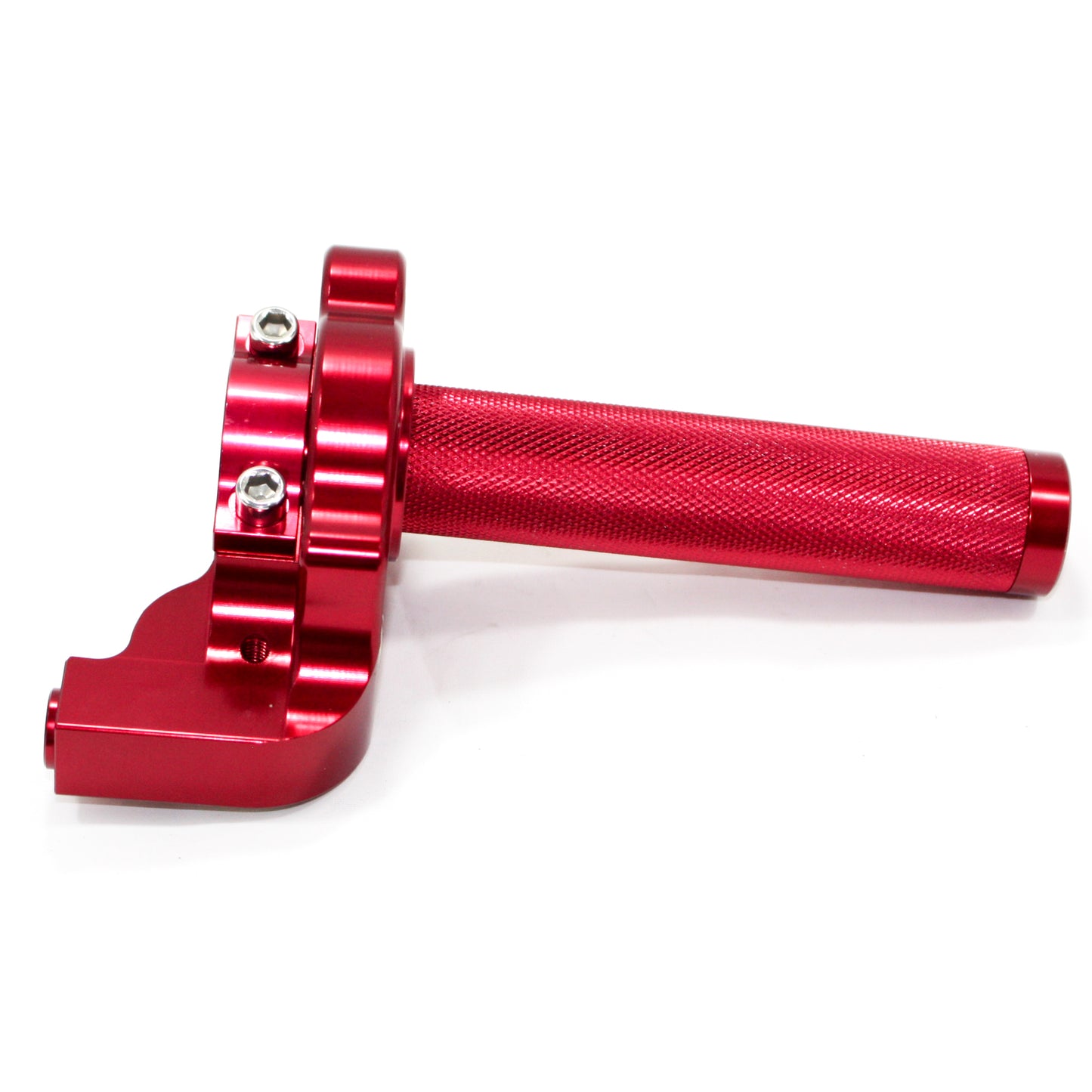 RED CNC Quarter Turn Quick Twist Throttle Housing Grip PIT PRO Trail Dirt Bike