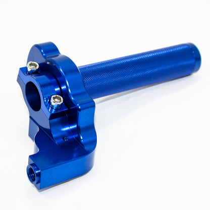 BLUE CNC Quarter Turn Quick Twist Throttle Housing Grip PIT PRO Trail Dirt Bike