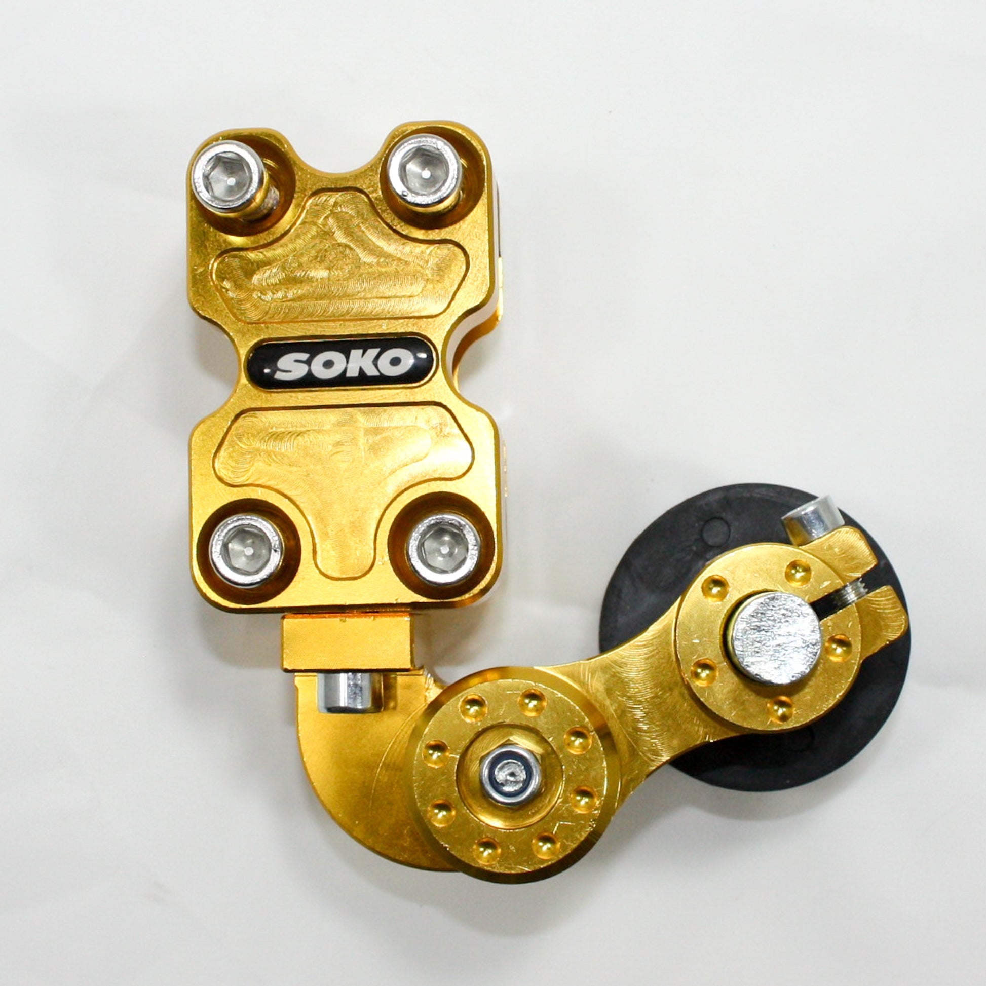 GOLD Universal Motorcycle Alloy Adjustable Chain Tensioner PIT Trail Dirt Bike