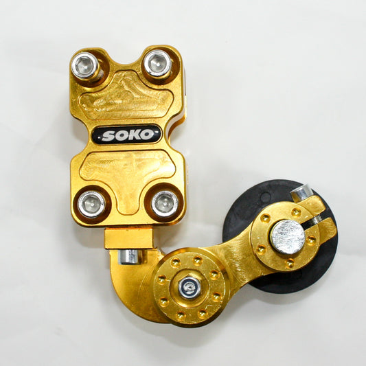 GOLD Universal Motorcycle Alloy Adjustable Chain Tensioner PIT Trail Dirt Bike