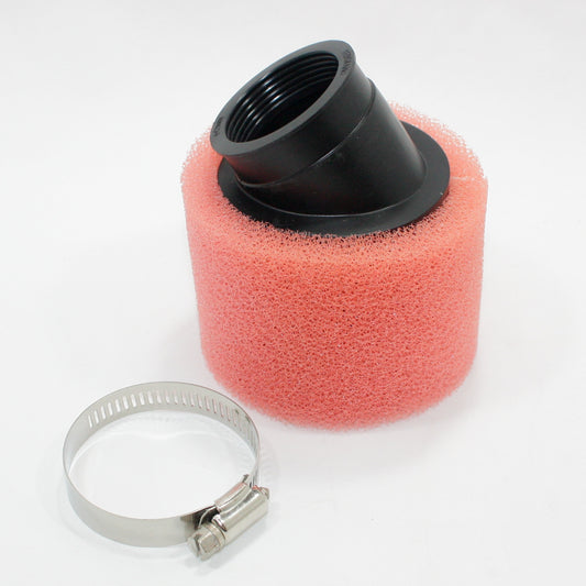 PINK 41mm 42mm Bent Angled Foam Air Filter Pod PIT Quad Dirt Bike ATV Buggy