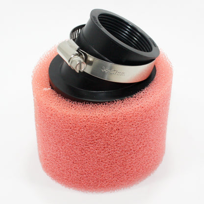 PINK 41mm 42mm Bent Angled Foam Air Filter Pod PIT Quad Dirt Bike ATV Buggy