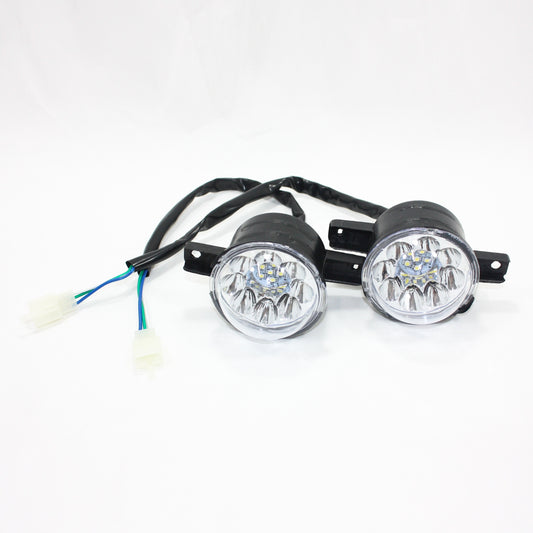 12V Pair LED Left Right Head Light Lamp 110cc 125cc Bull Farm Quad Dirt Bike ATV