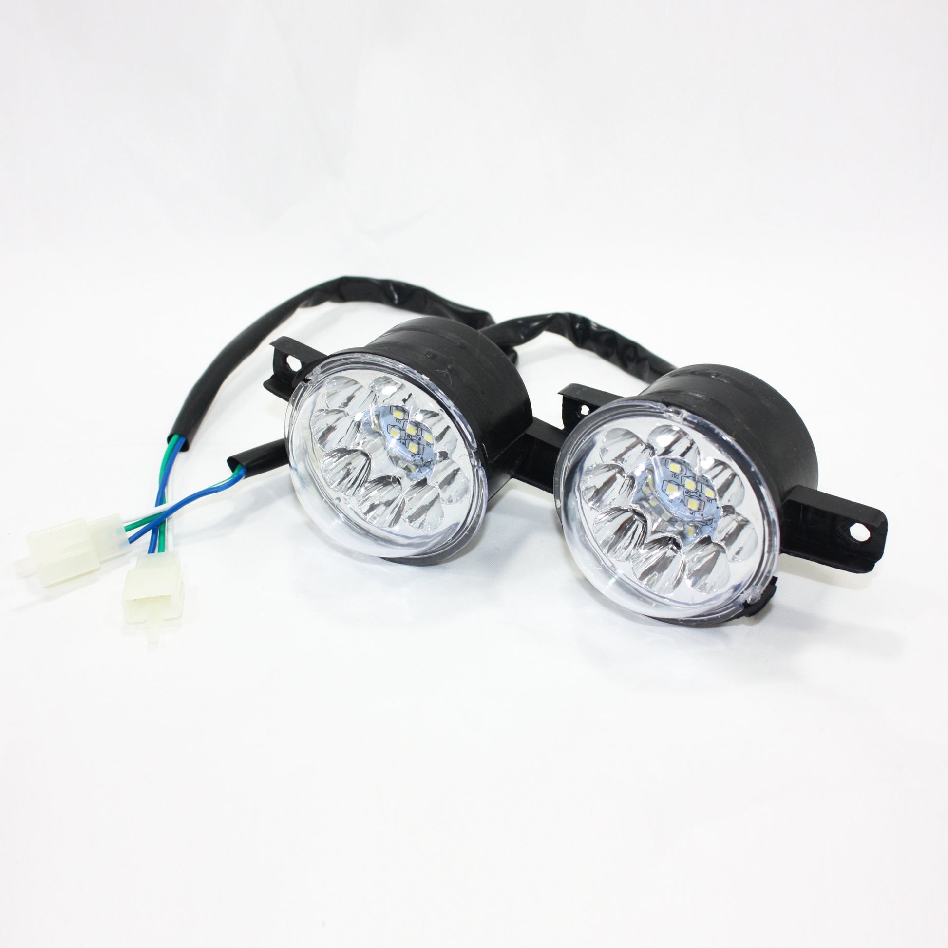 12V Pair LED Left Right Head Light Lamp 110cc 125cc Bull Farm Quad Dirt Bike ATV