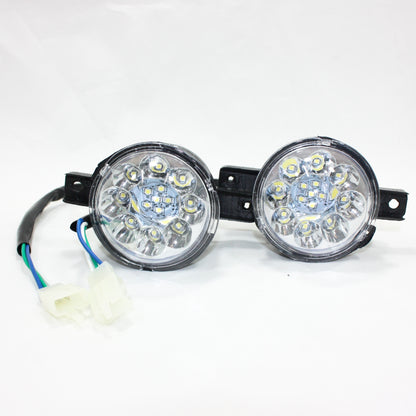 12V Pair LED Left Right Head Light Lamp 110cc 125cc Bull Farm Quad Dirt Bike ATV