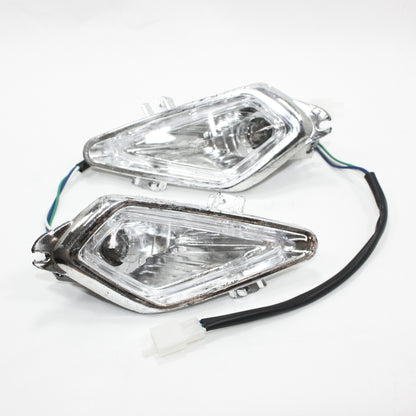 12V Pair Left Right Head Light Lamp 110cc 125cc Quad Dirt Bike ATV Eye Shape