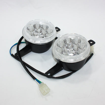 12V Pair LED Left Right Head Light Lamp 150cc 250cc Bull Farm Quad Dirt Bike ATV