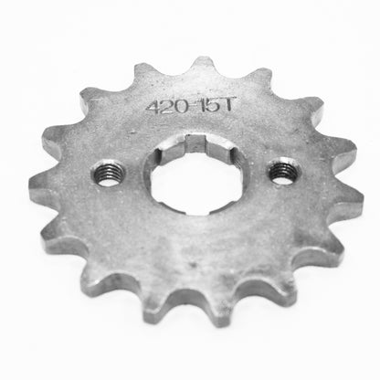 15T Teeth 20mm 420 Chain Front Sprocket Cog PIT TRAIL QUAD DIRT BIKE ATV BUGGY